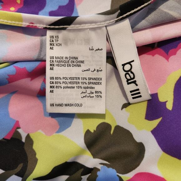 Bar III Paradise Garden drawstring cover-up size XS - Picture 5 of 5